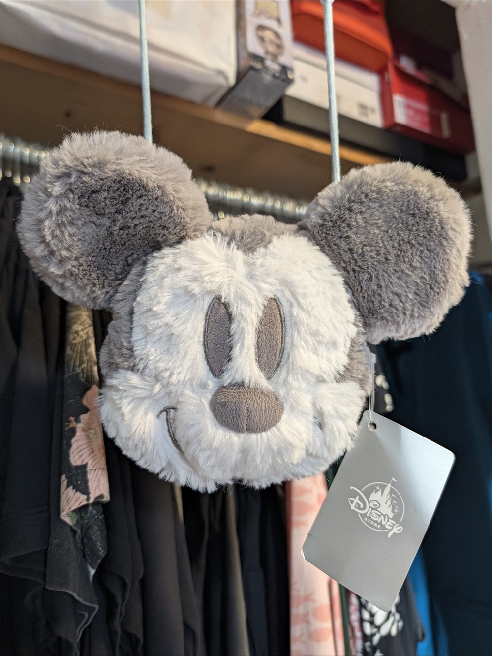 Tokyo Disney Plush Mickey Mouse Crossbody Bag